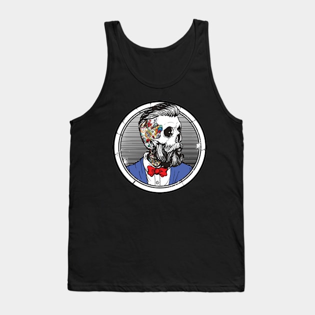 Skull Barber Tank Top by Elrokk86